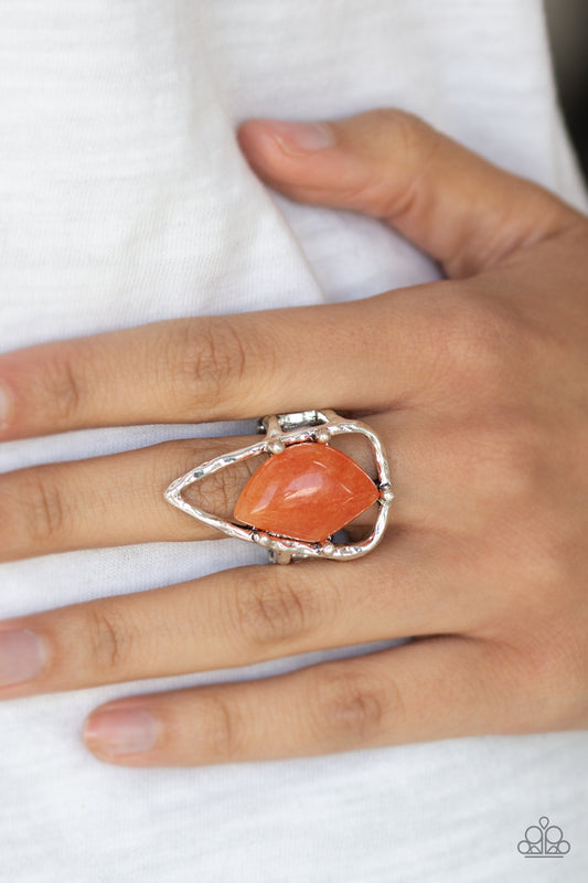 Paparazzi Get The Point - Orange Ring - Kingdom Bling Showroom