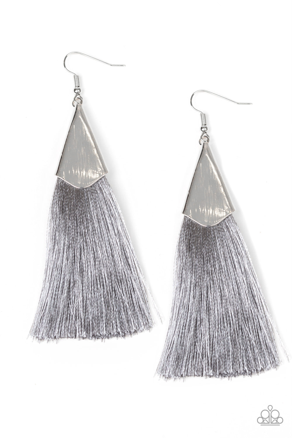 Paparazzi In Full PLUME - Silver Earrings