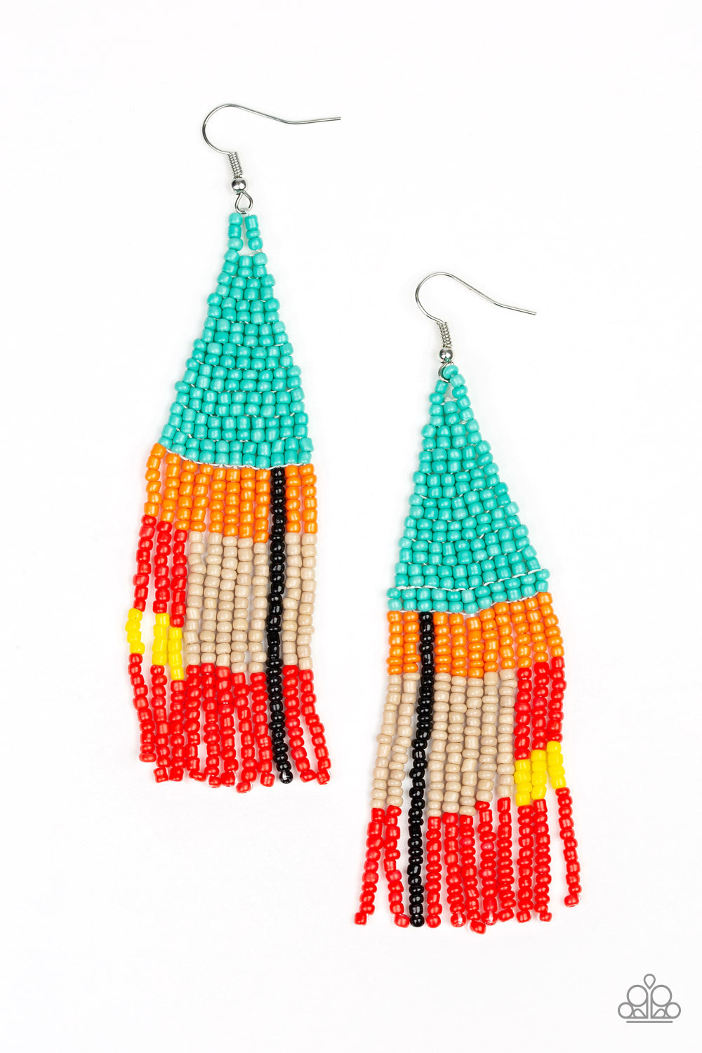 Beaded Boho - Blue Earrings