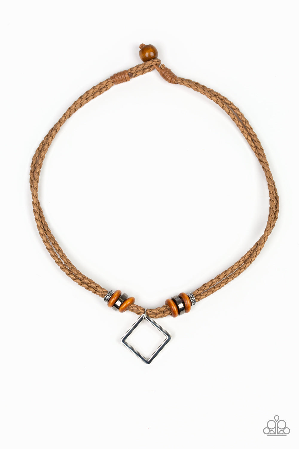 Paparazzi Pier Square - Brown Urban Necklace 