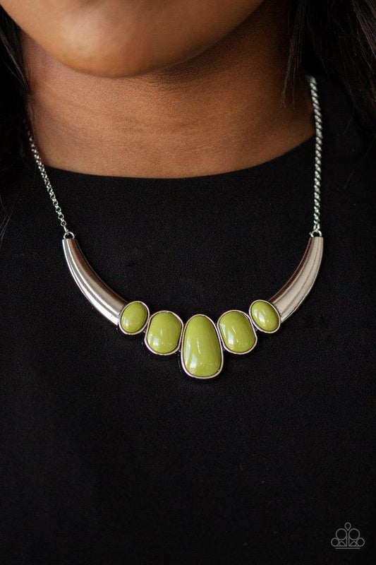 Paparazzi A BULL House - Green Necklace 