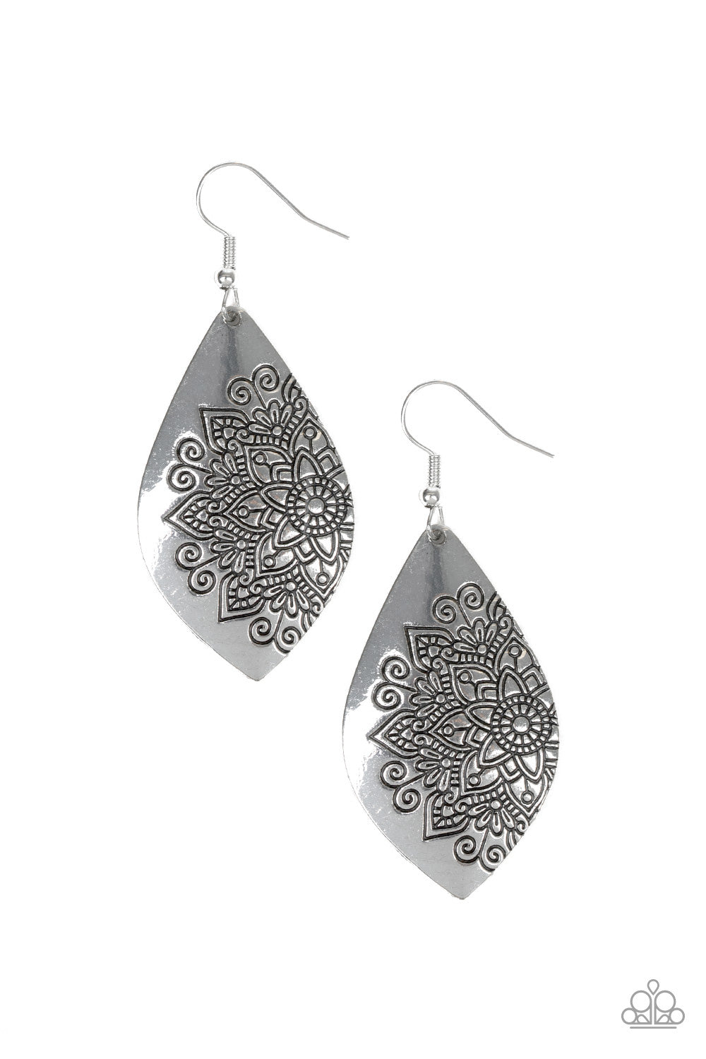 Flowering Mandalas - Silver Earrings 