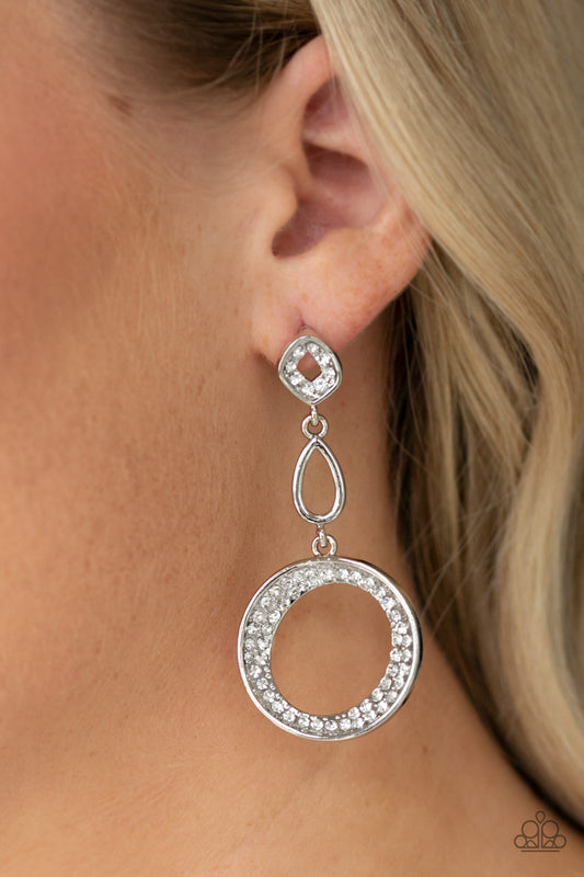 Paparazzi On The Glamour Scene - White Earrings