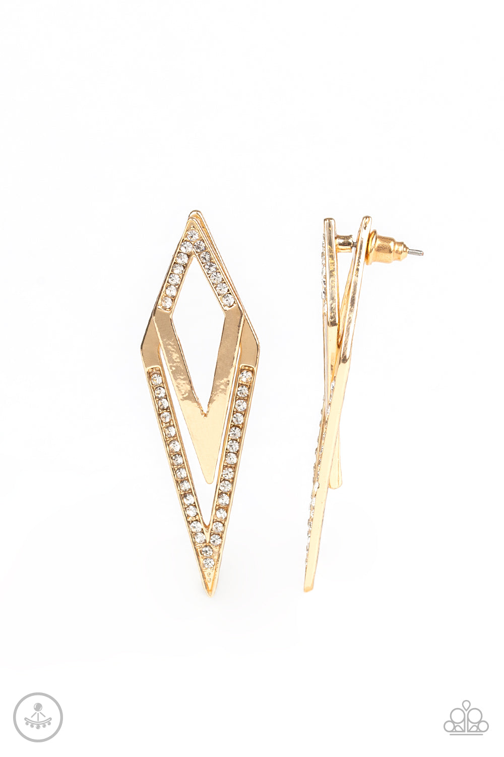 Point-BANK - Gold Post Earrings 