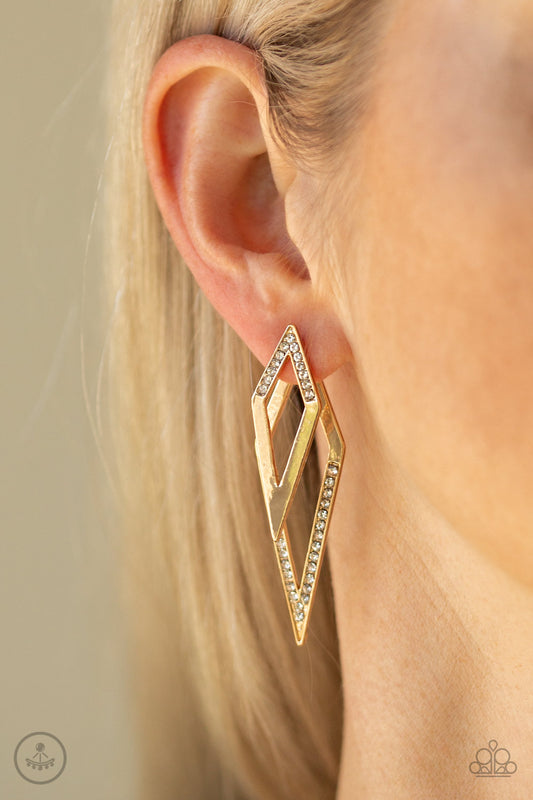 Point-BANK - Gold Post Earrings 