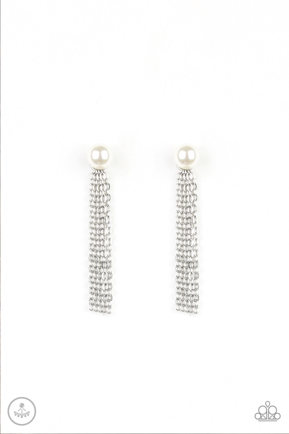 Rebel Refinement - White Earrings 