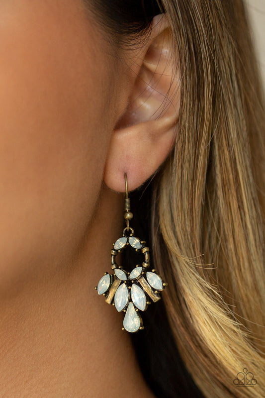 Glowing Allure - Brass Earrings 