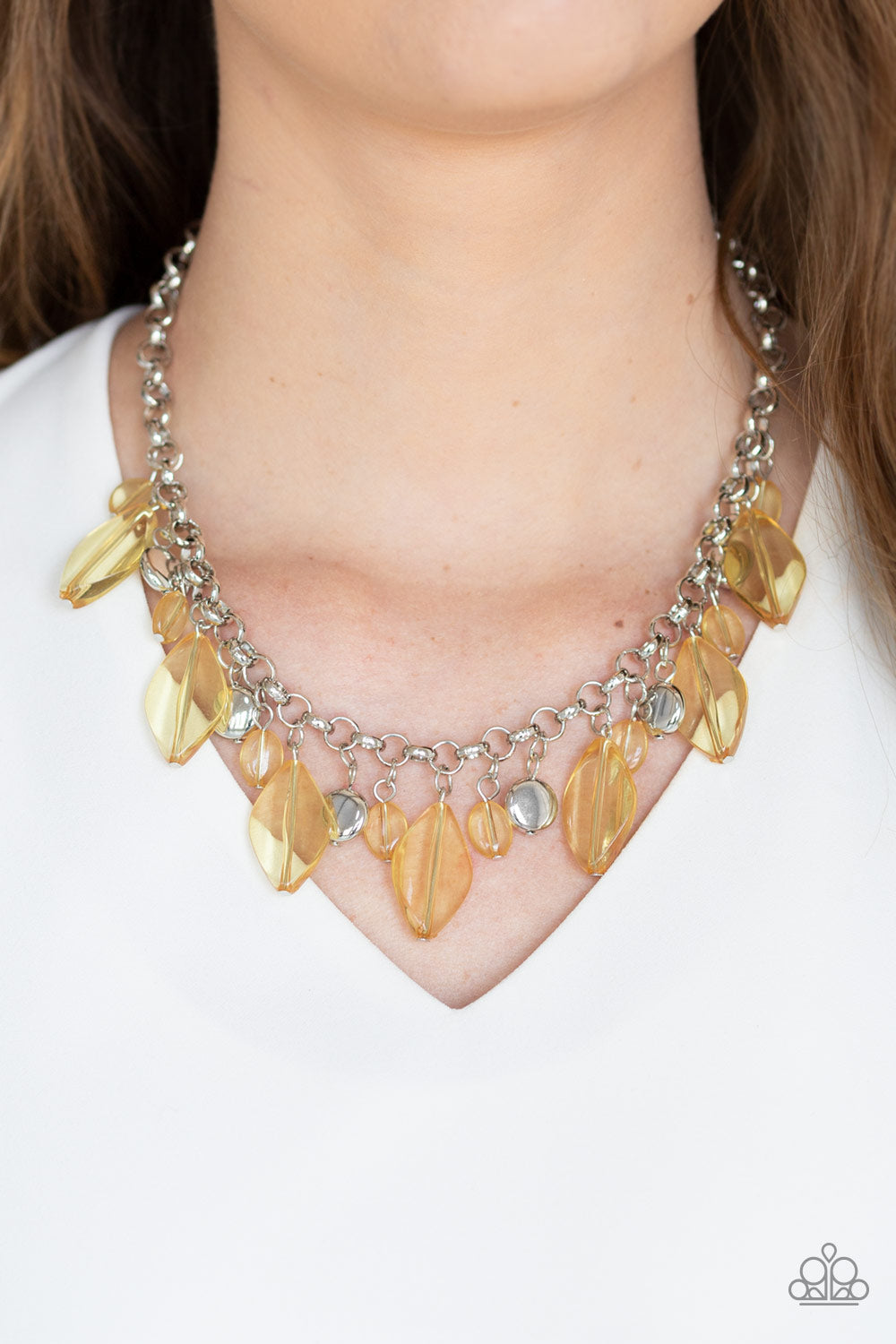 Paparazzi Malibu Ice - Yellow Necklace 