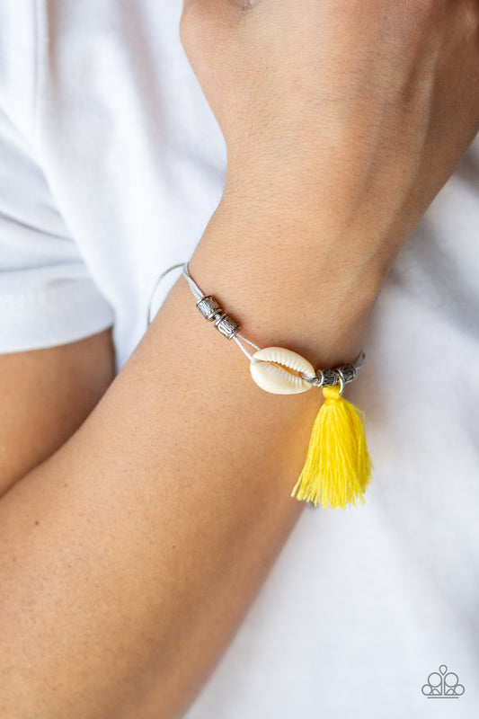 Paparazzi SEA If I Care - Yellow Bracelet 