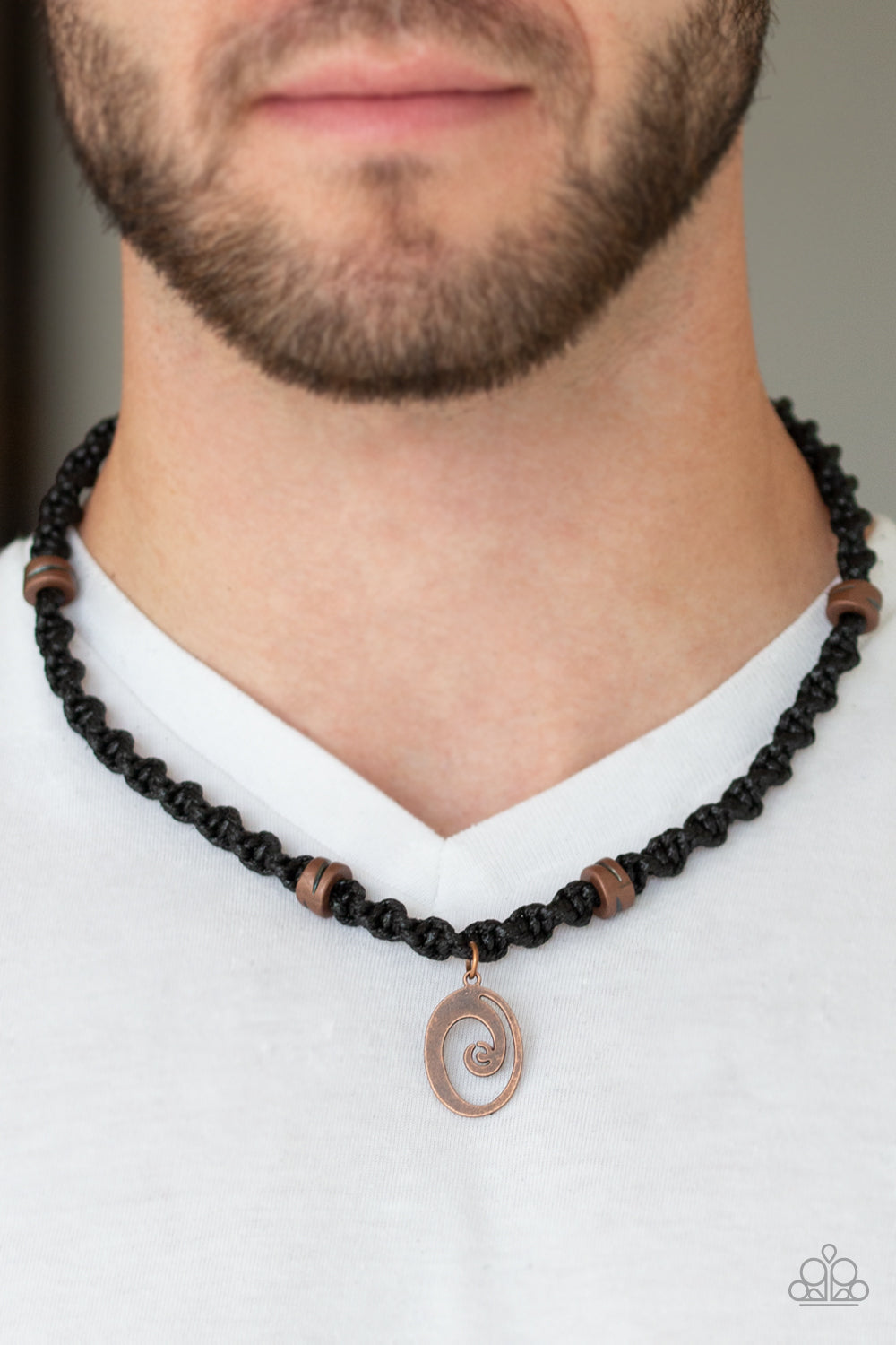 Paparazzi Surfer Spiral - Copper Urban Necklace 