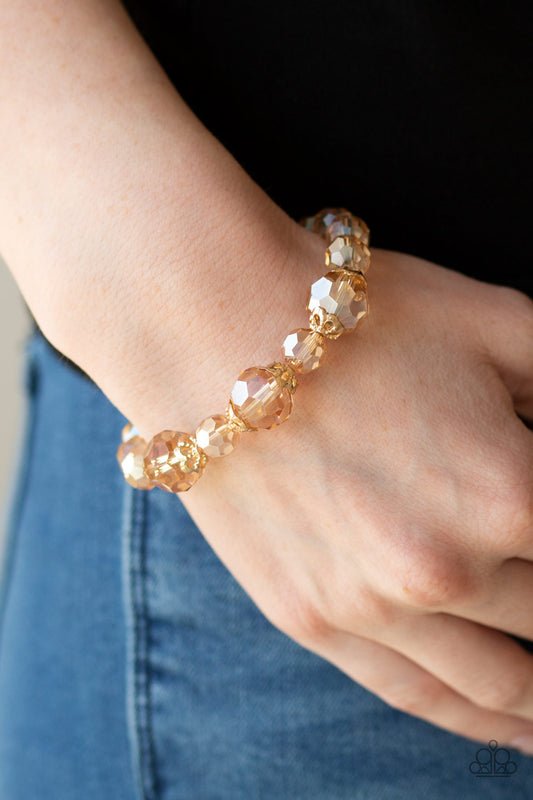 Paparazzi Crystal Collision - Gold Bracelet 