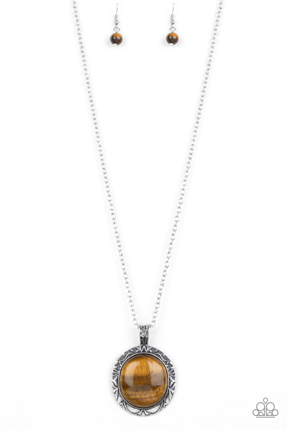 Stone Aura - Brown Necklace