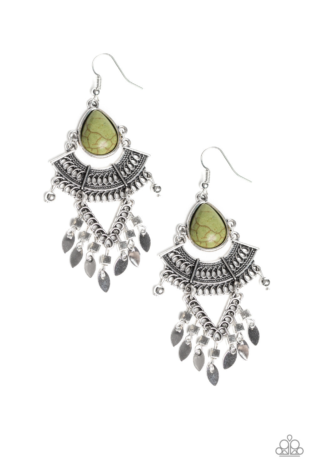 Vintage Vagabond - Green Earrings 