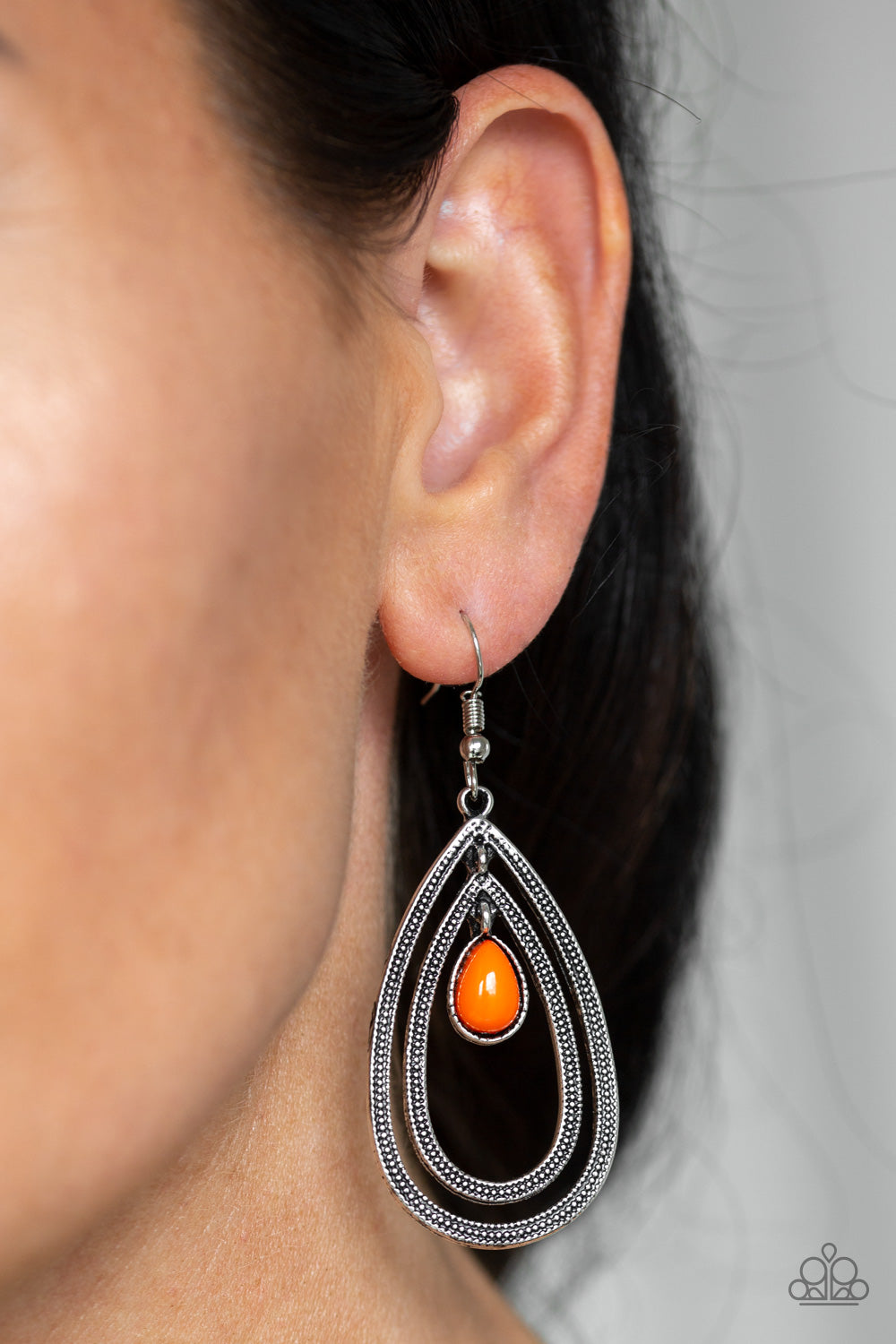 Drops of Color - Orange Earrings 