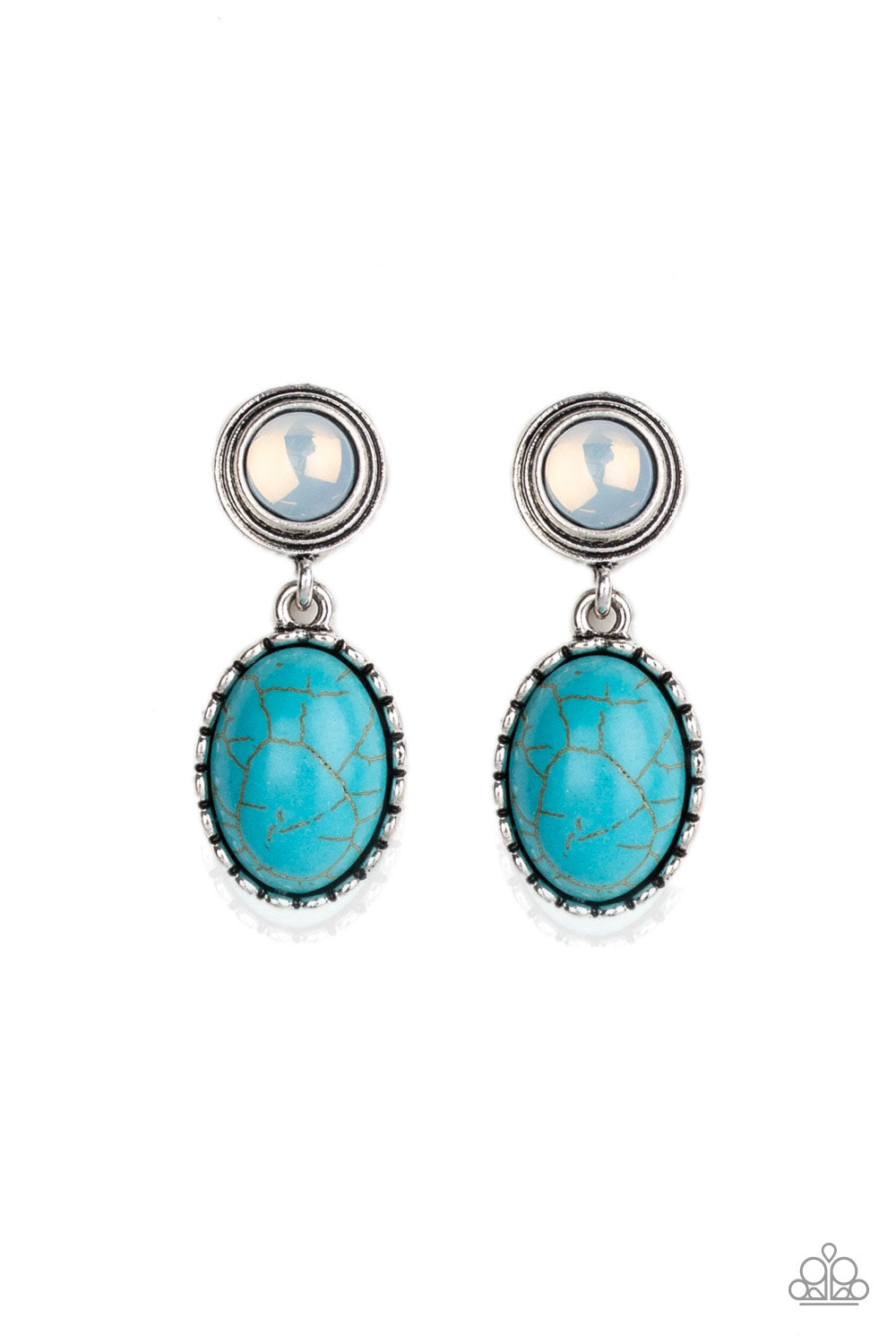 Paparazzi Western Oasis - Blue Post Earrings 