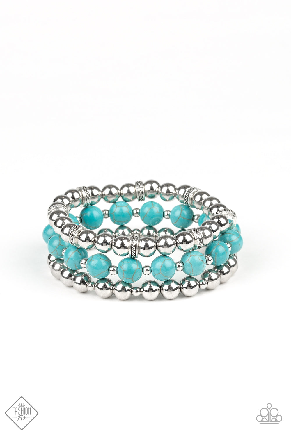 Paparazzi Sandstone Serendipity - Blue Bracelet 