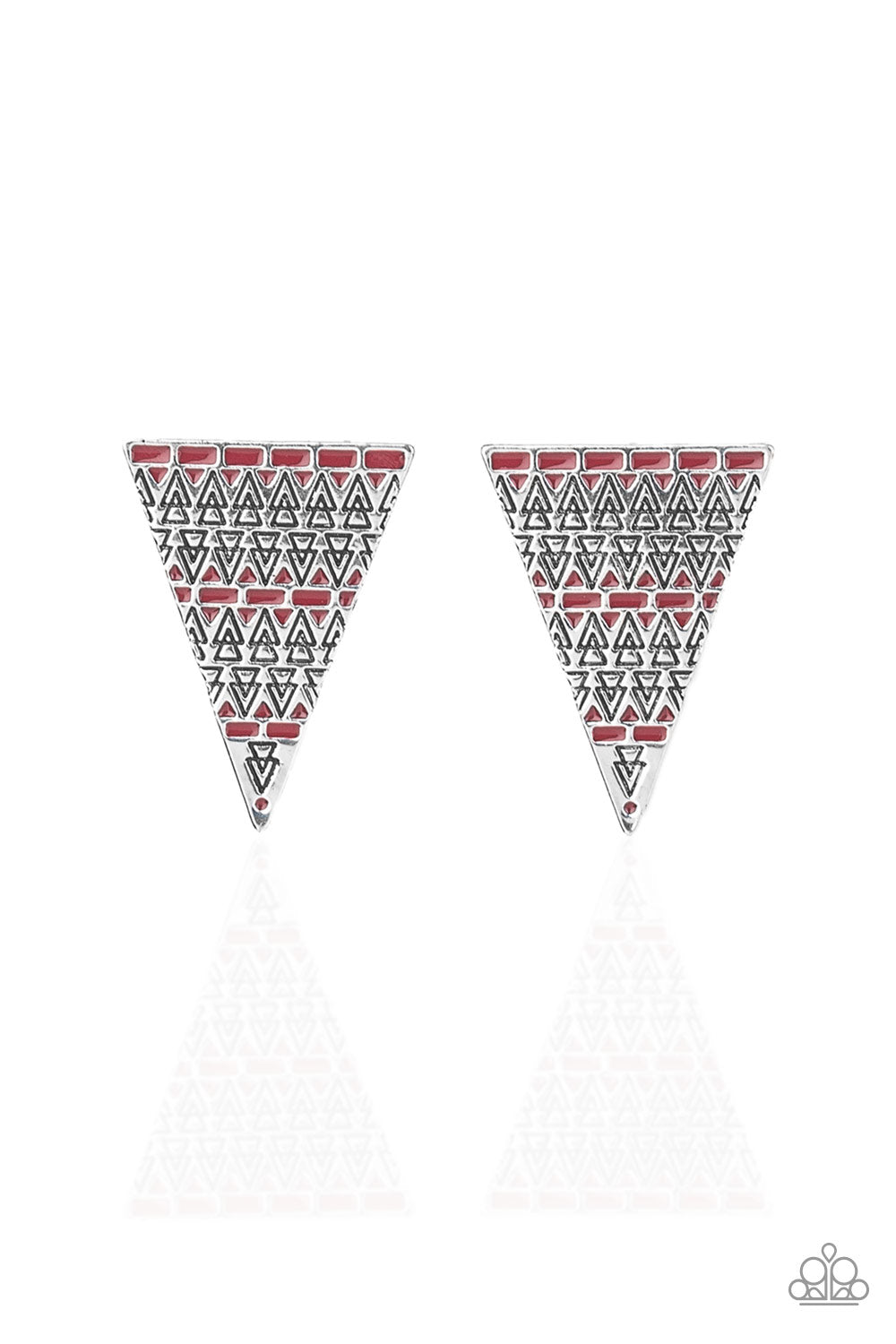 Terra Tricolor - Red Post Earrings