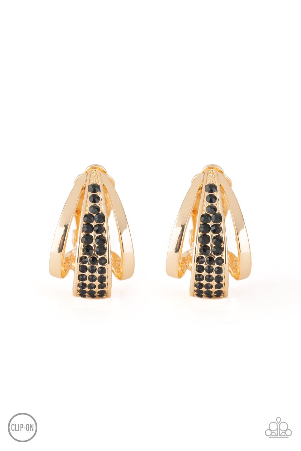 Paparazzi Bank Night - Gold Clip-On Earrings