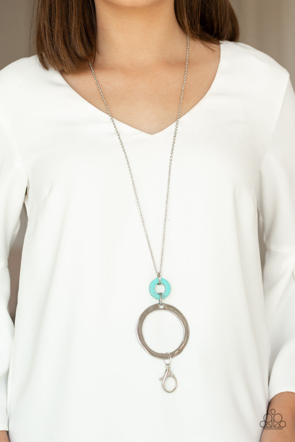 Optical Illusion - Blue Lanyard