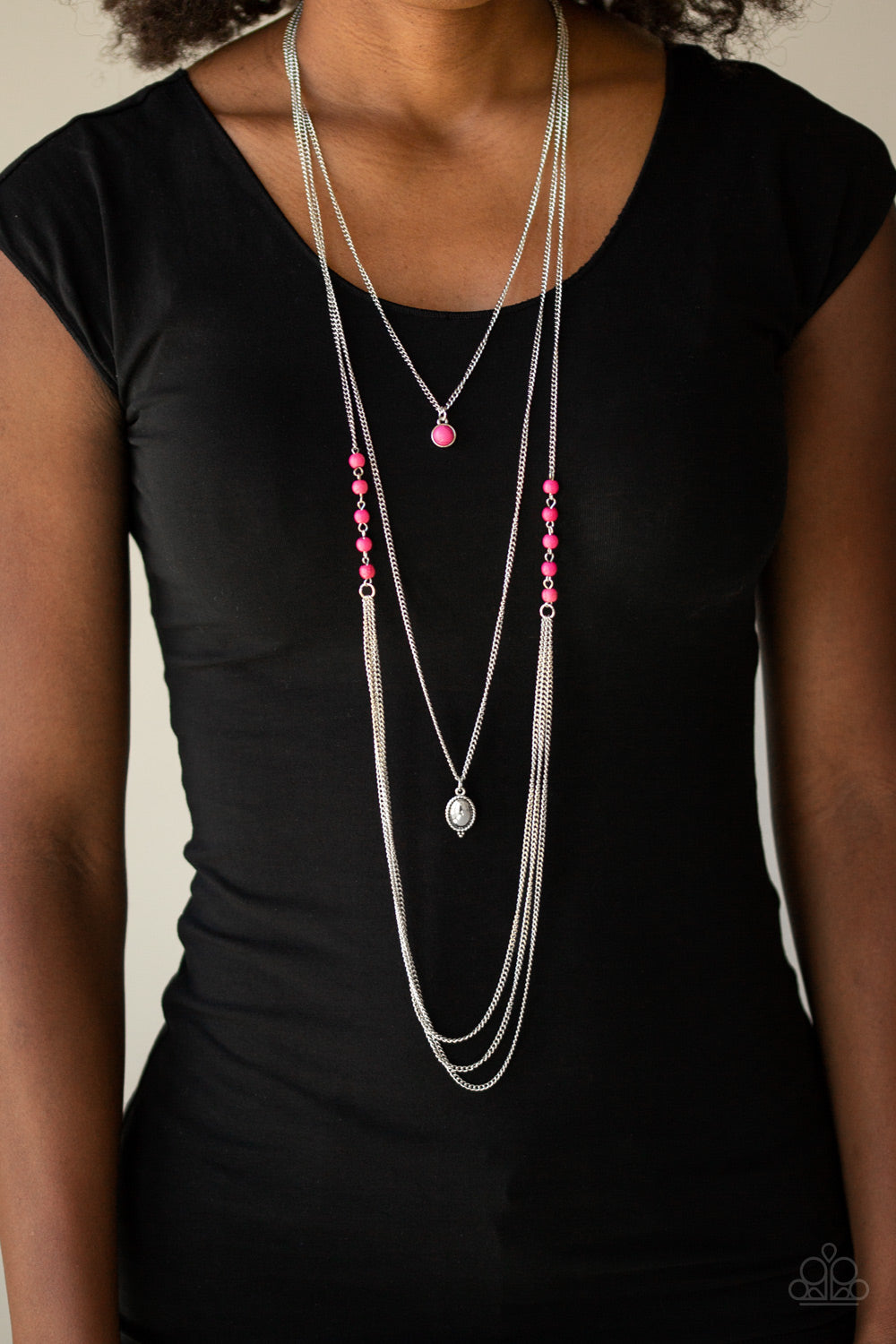 Paparazzi The Pony Express - Pink Necklace 