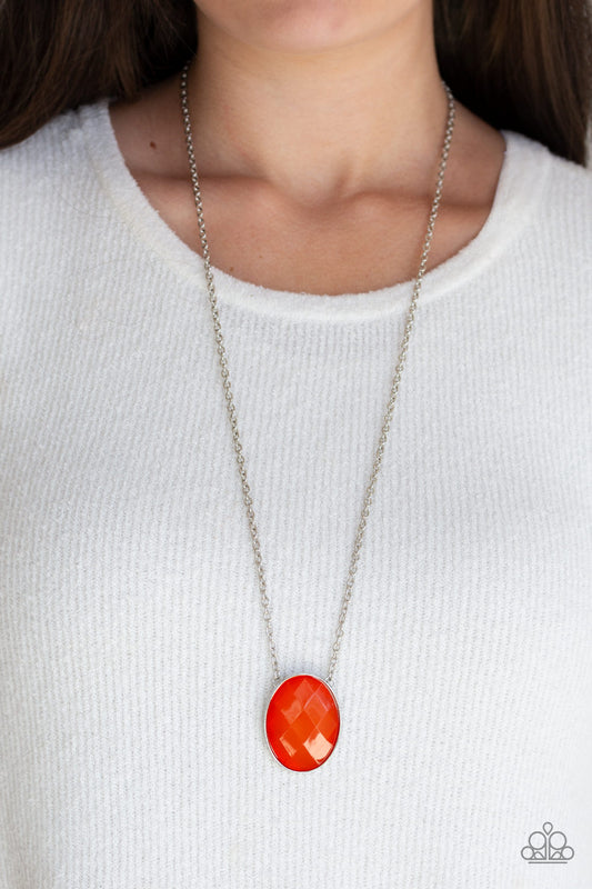 Paparazzi Intensely Illuminated - Orange Necklace 