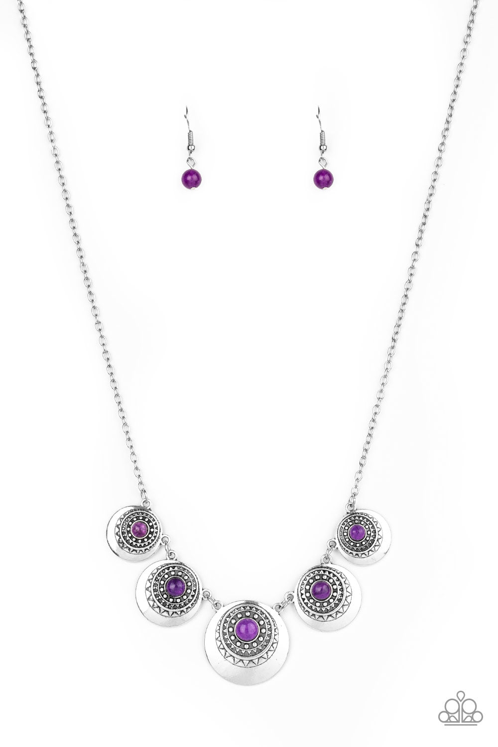 Solar Beam - Purple Necklace