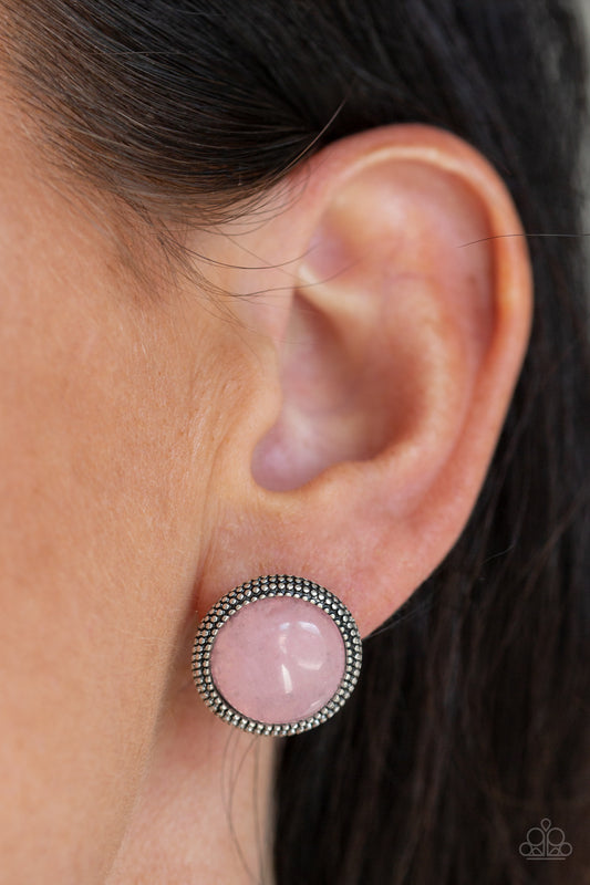 Desert Dew - Pink Post Earrings