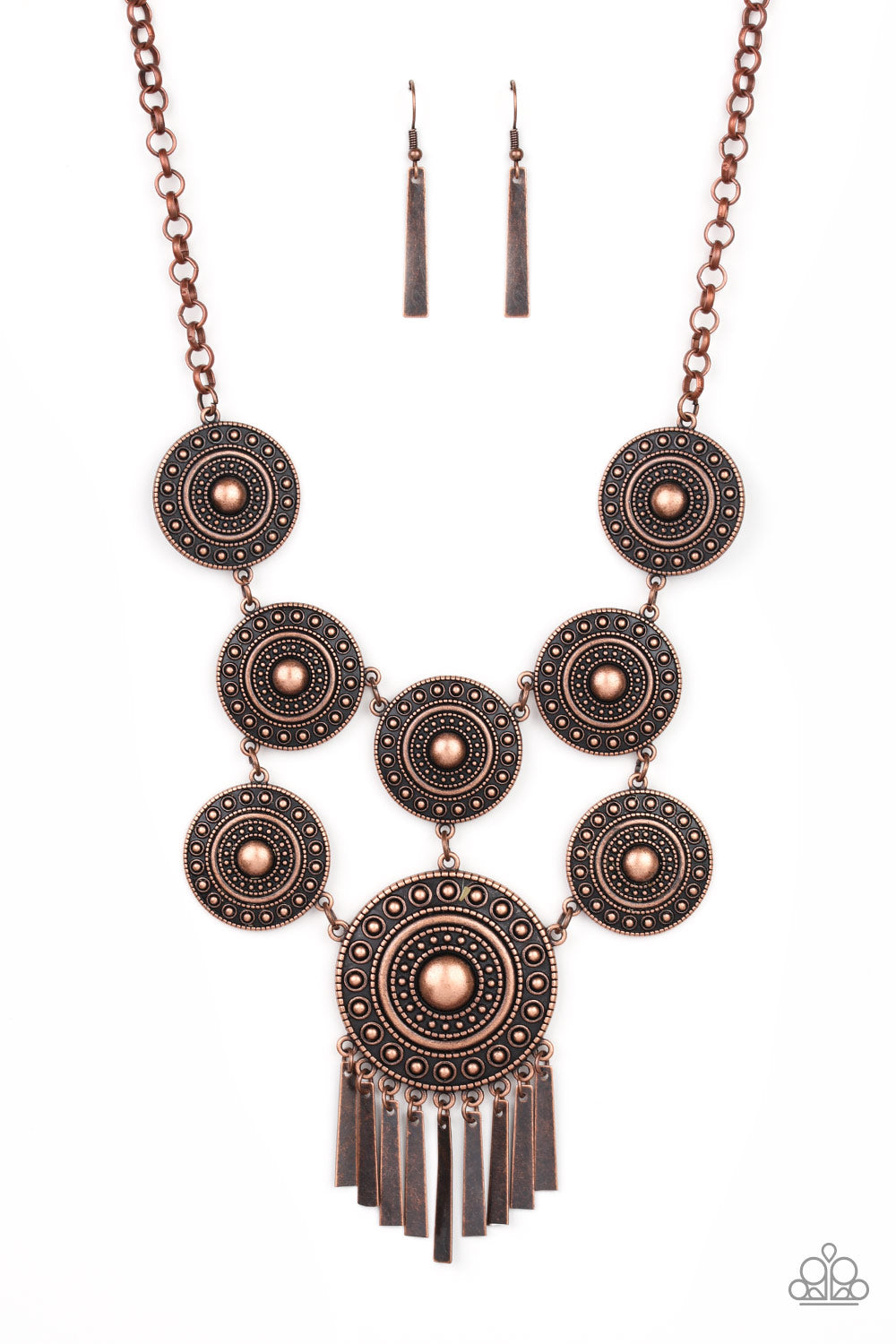 Paparazzi Modern Medalist - Copper Necklace 