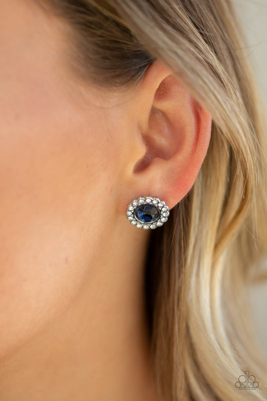 Floral Glow - Blue Post Earrings