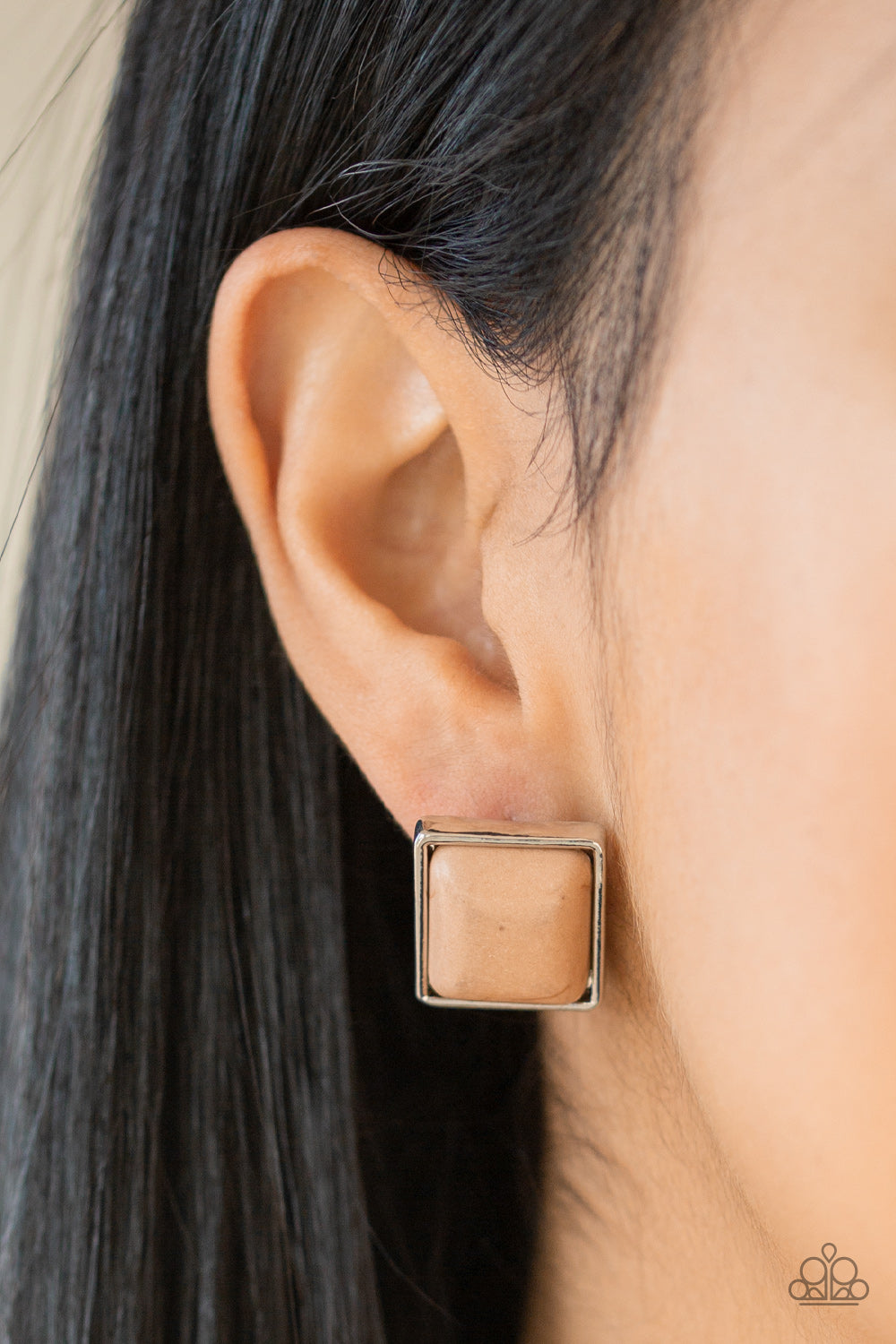 Eco Elegance - Brown Post Earrings