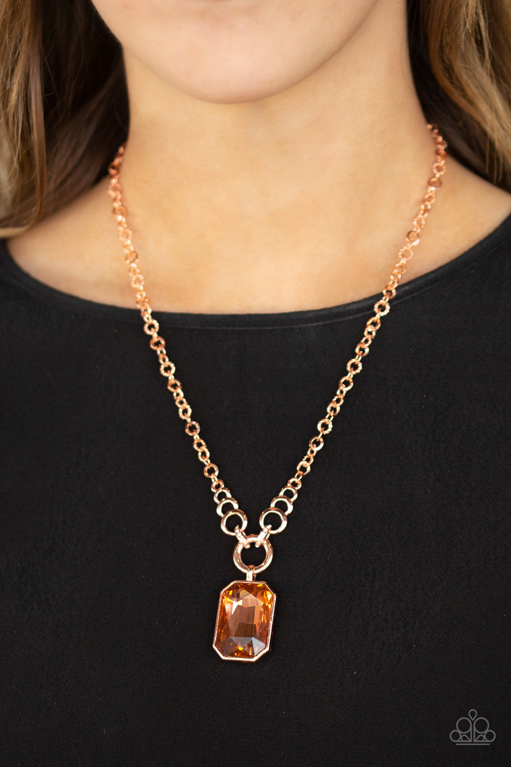 Paparazzi Queen Bling - Copper Necklace 