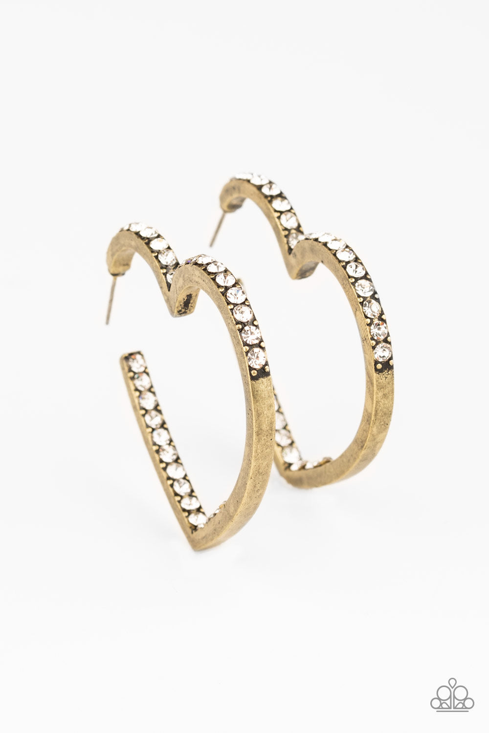 Heartbreaker - Brass Hoop Earrings