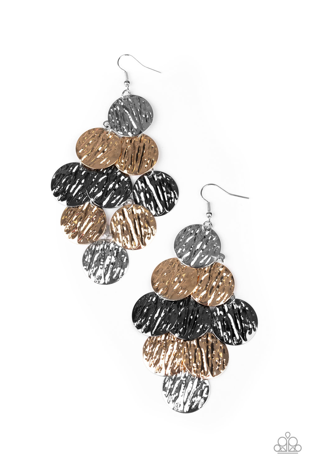 Paparazzi Uptown Edge  - Multi Earrings 