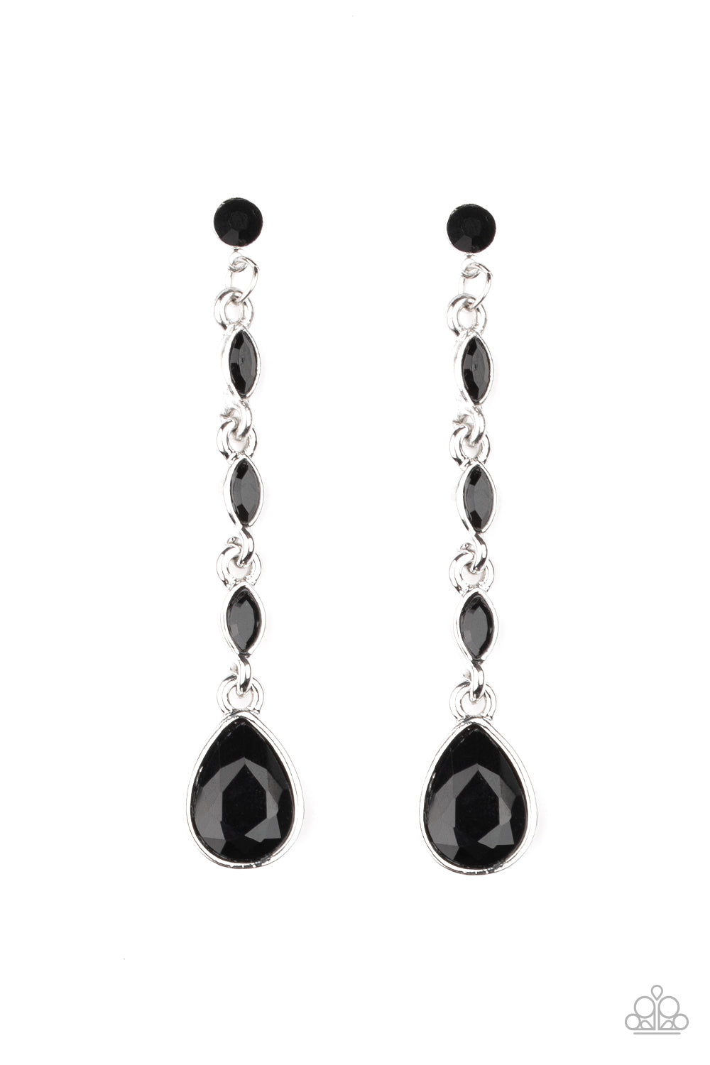 Must Love Diamonds - Black Earrings 