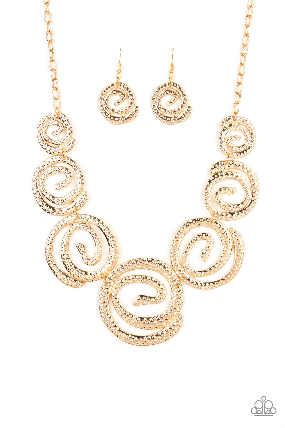 Statement Swirl - Gold Necklace 