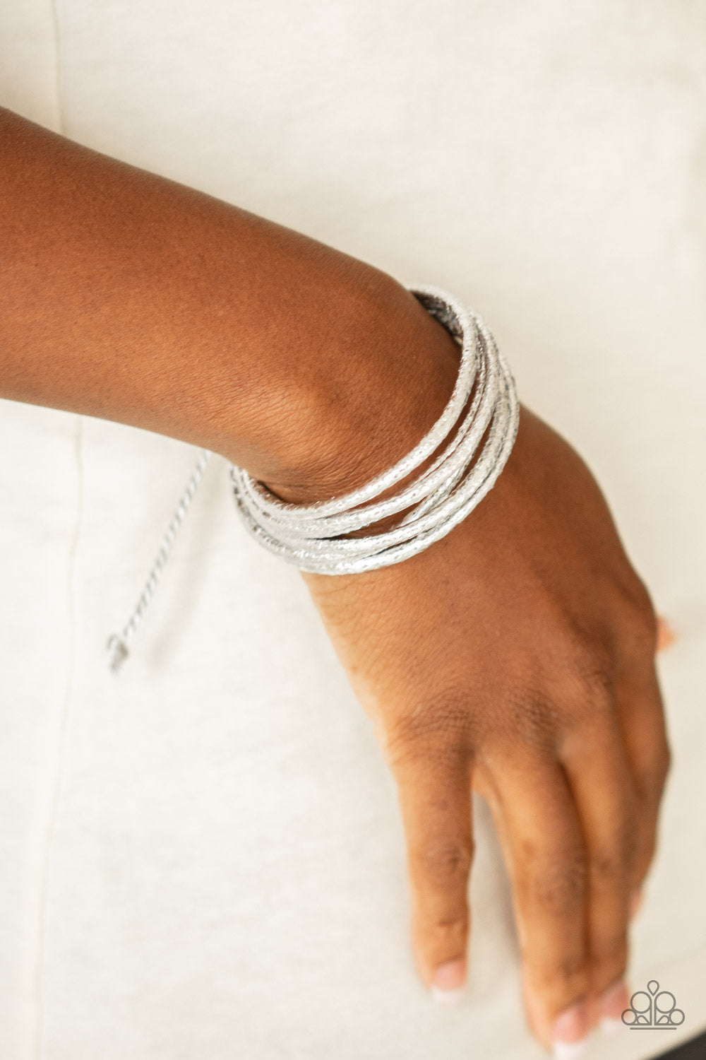 Glitter-tastic! - Silver Urban Bracelet