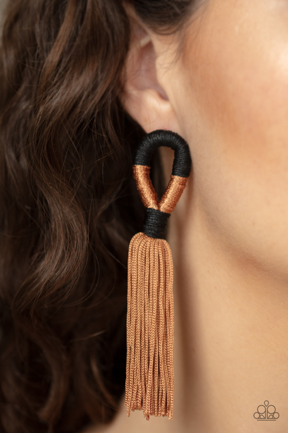 Paparazzi Moroccan Mambo - Brown Earrings 