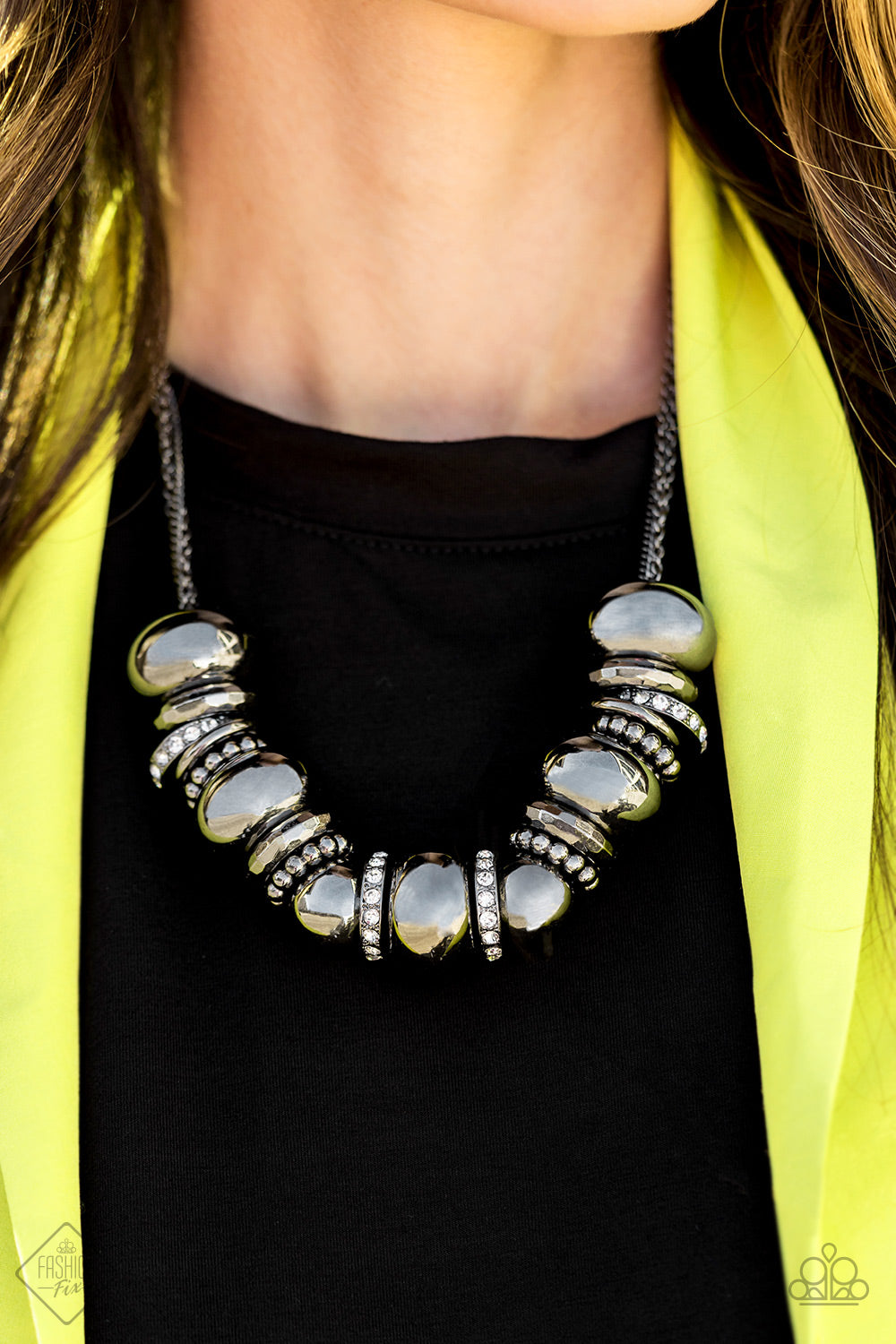 Paparazzi Only The Brave - Black Necklace 