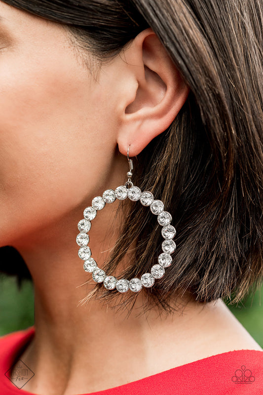 Paparazzi Welcome to the GLAM- boree - White Earrings 