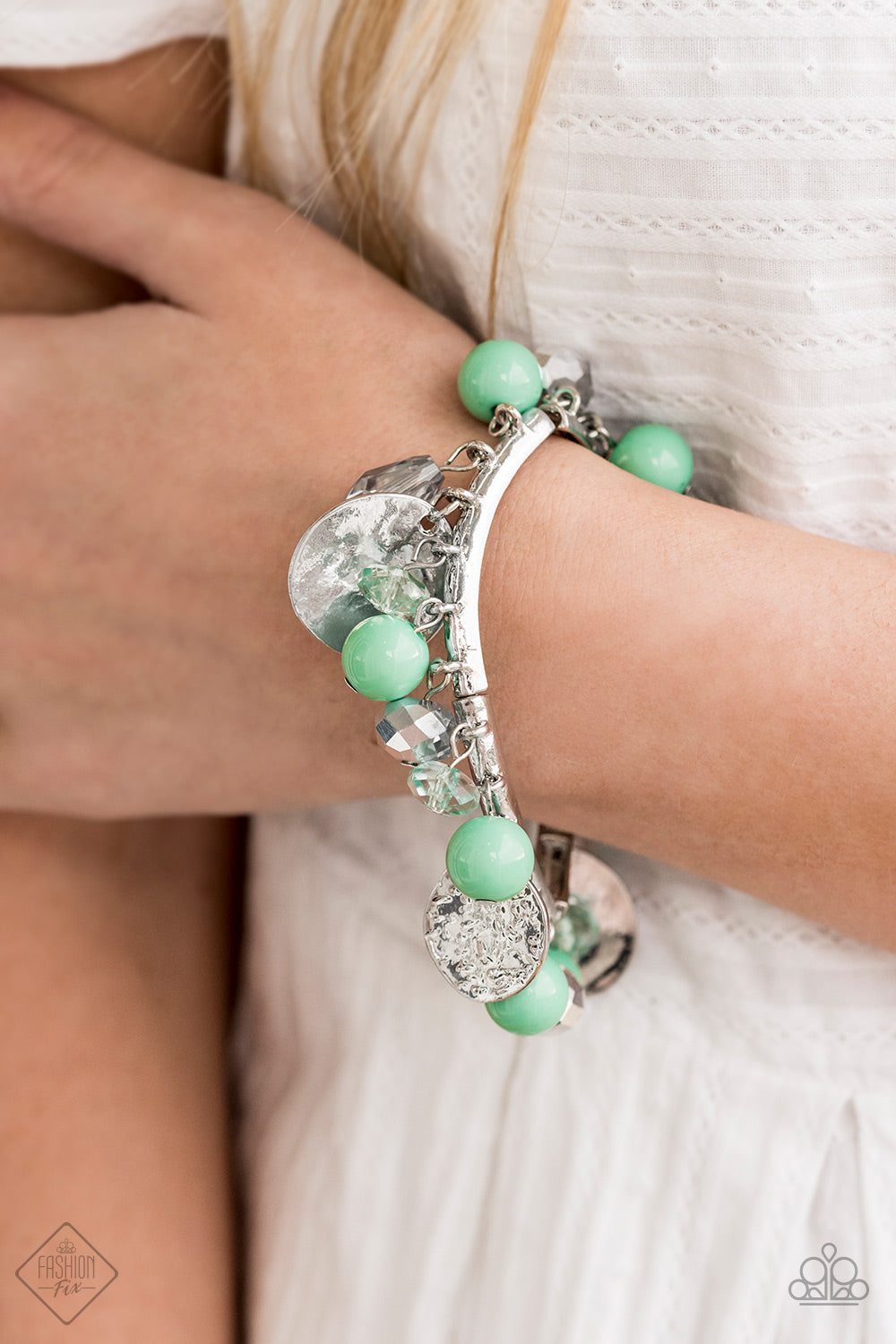 Paparazzi Charming Treasure - Green Bracelet 