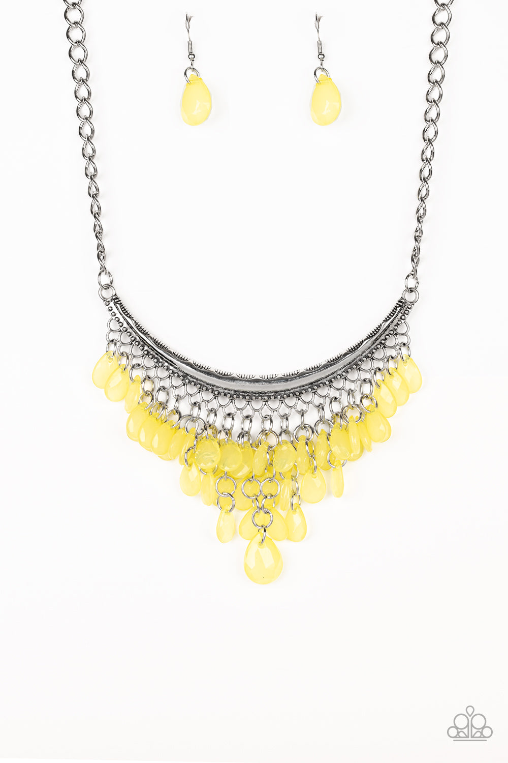 Paparazzi Rio Rainfall - Yellow Necklace 