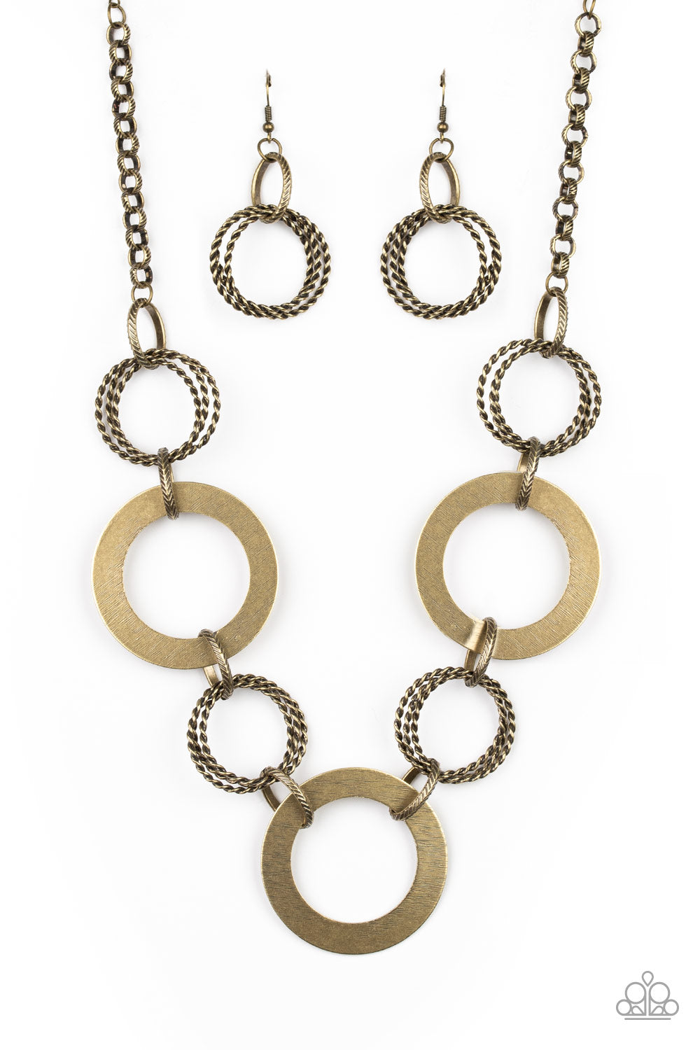 Paparazzi Ringed in Radiance - Brass Necklace 