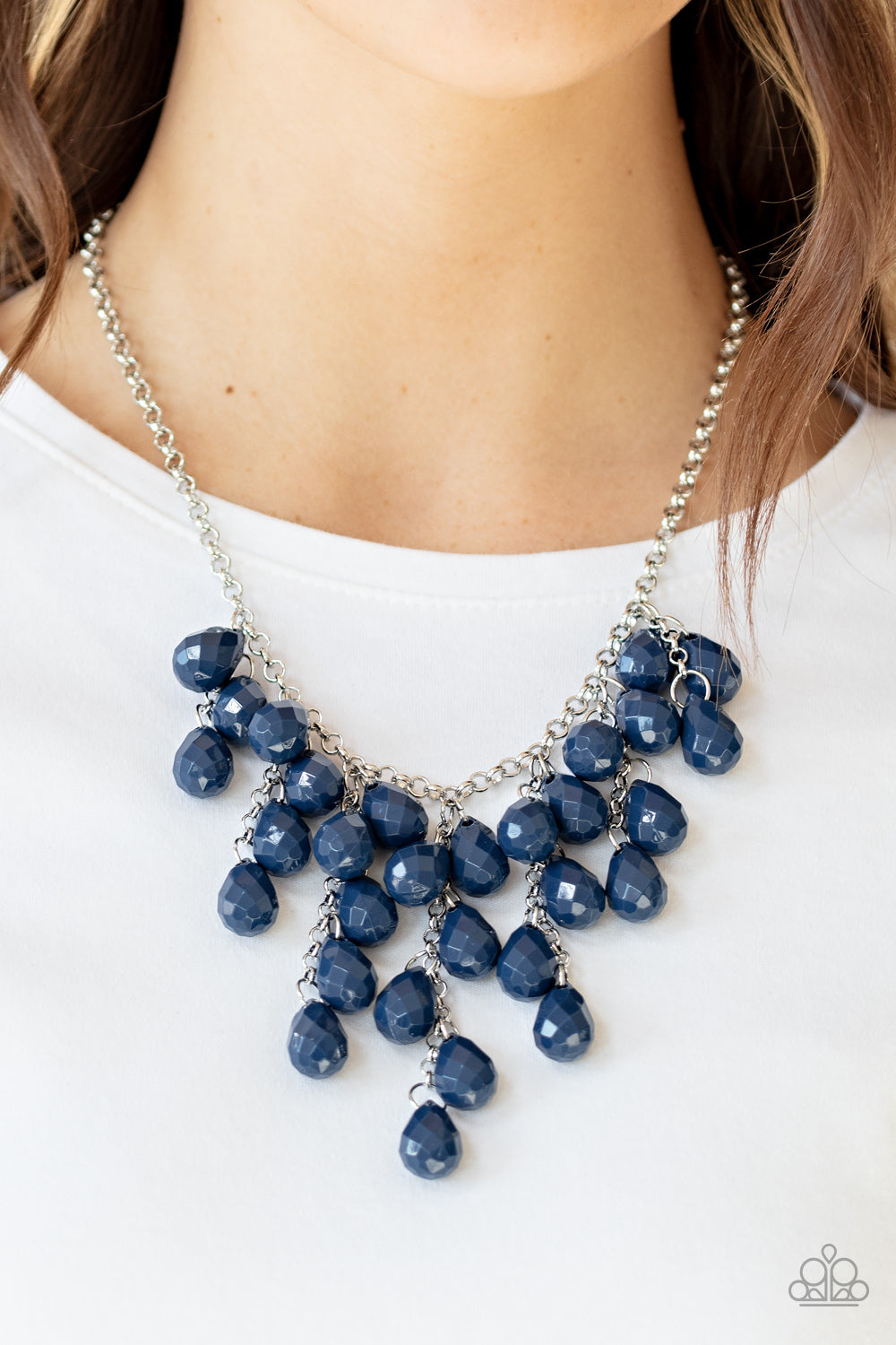 Serenely Scattered - Blue Necklace