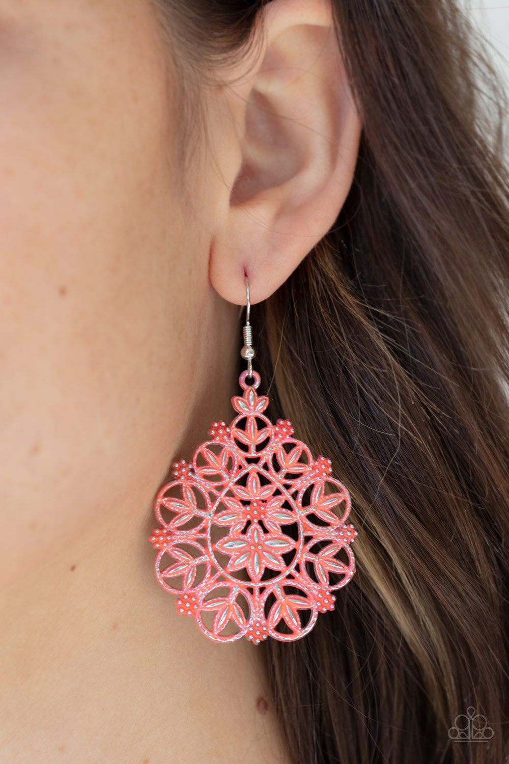 Floral Affair - Orange Earring