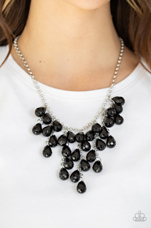 Paparazzi Serenely Scattered - Black Necklace 