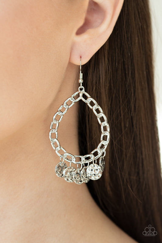 Paparazzi Street Appeal - Silver Earrings 