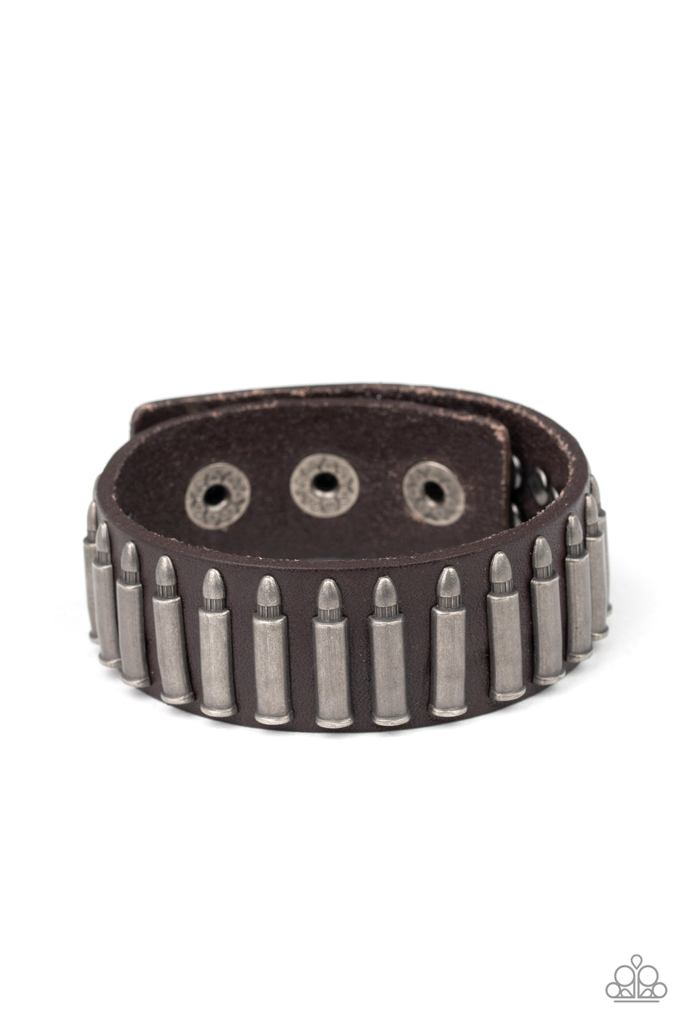 Paparazzi Armed and Dangerous - Brown Urban Bracelet 