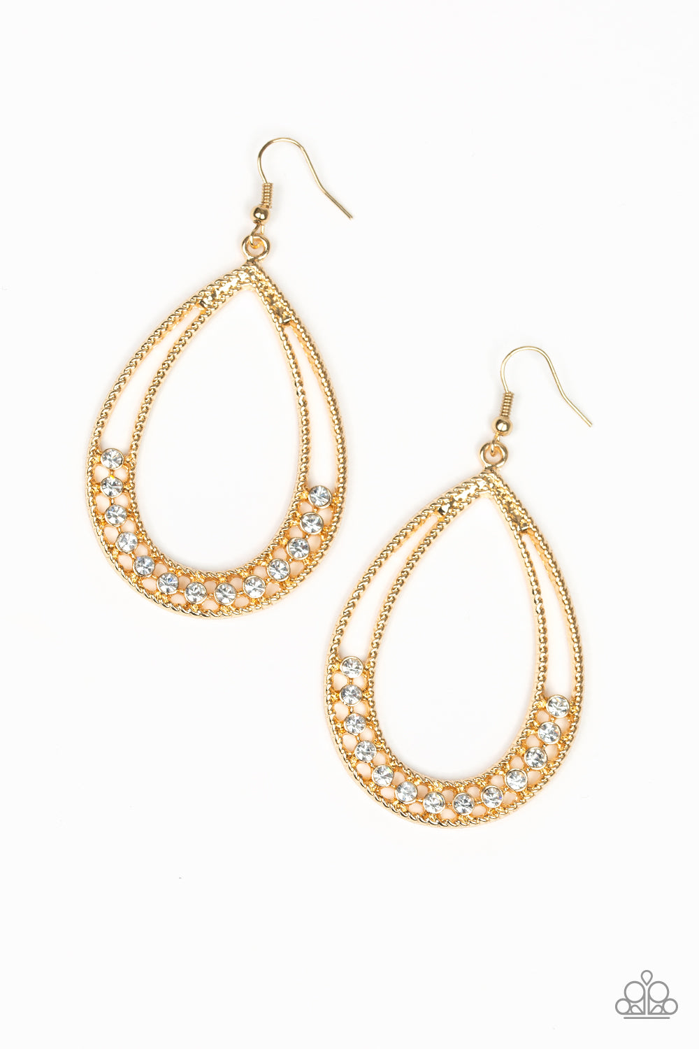 Paparazzi Glitz Fit - Gold Earrings - Kingdom Bling Showroom