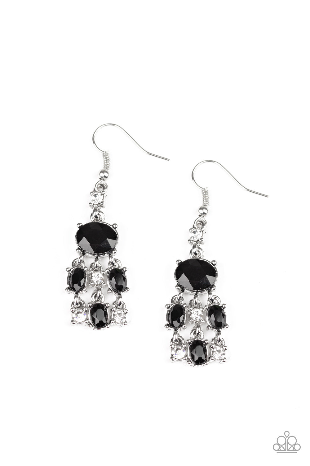 Paparazzi Demurely Divine - Black Earrings 