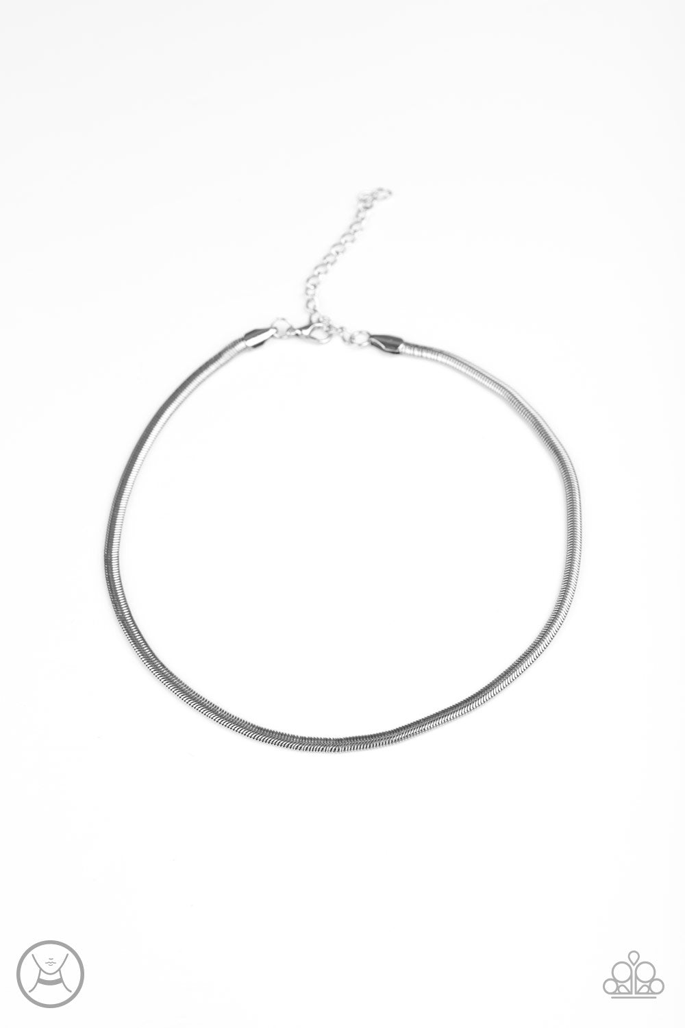 Paparazzi Flat Out Fierce - Silver Choker 